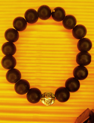 Black Bracelet with Tribal Charm - Boys (4-8yrs)
