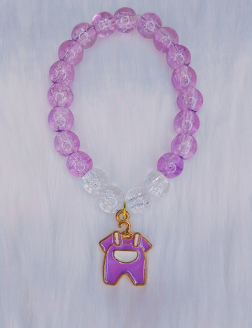 Crackle Bracelet with Dungaree Charm – Girls (9–14yrs)
