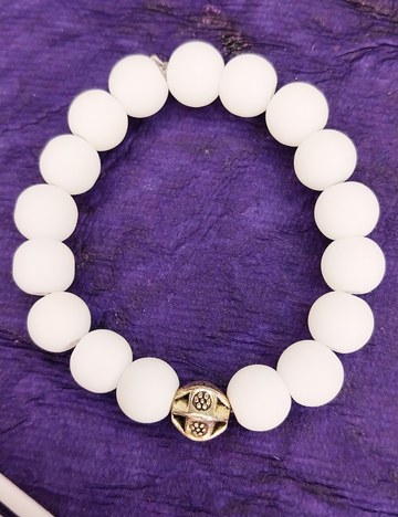White Bracelet with Tribal Charm - Boys (4-8yrs)