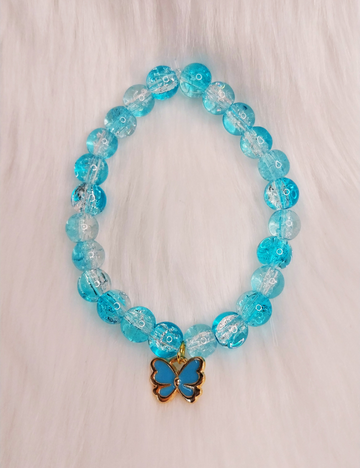 Blue Butterfly Charm Bracelet – Girls (15+Yrs)