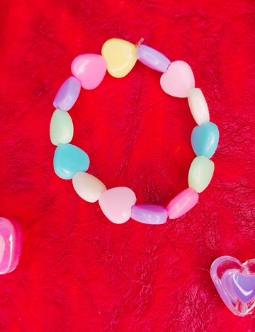 Pastel Heart Bracelet - Girls (4-8yrs)