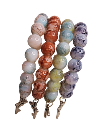 Marble Bead Dolphin Charm Bracelet โ Boys (4-8yrs)