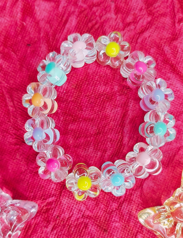 Daisy Flower Shimmer Bracelet - Girls (4-8yrs)