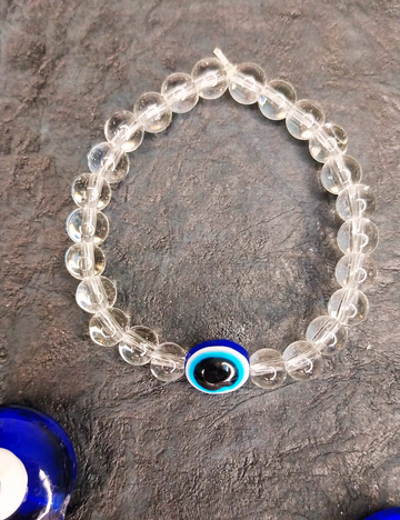 Crystal Clear Evil Eye Bracelet - Unisex (4-8yrs)