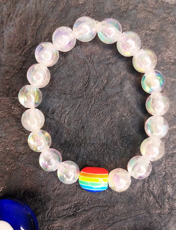 Rainbow Multi-colored Evil Eye Bracelet - Girls (4-8yrs)