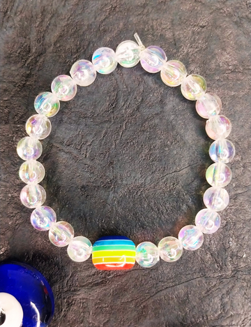 Rainbow Mini Muti-colored Evil Eye Bracelet - Girls (4-8yrs)