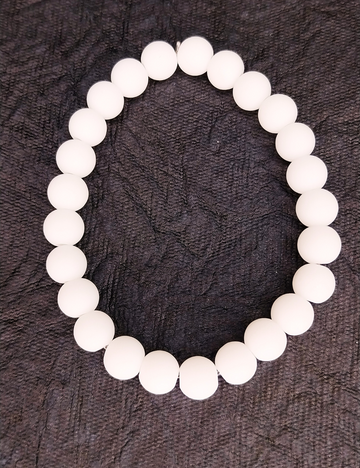 Matte White Bracelet – Unisex (15+Yrs)