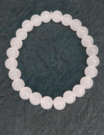 Glossy White Jelly Bracelet – Unisex (15+Yrs)