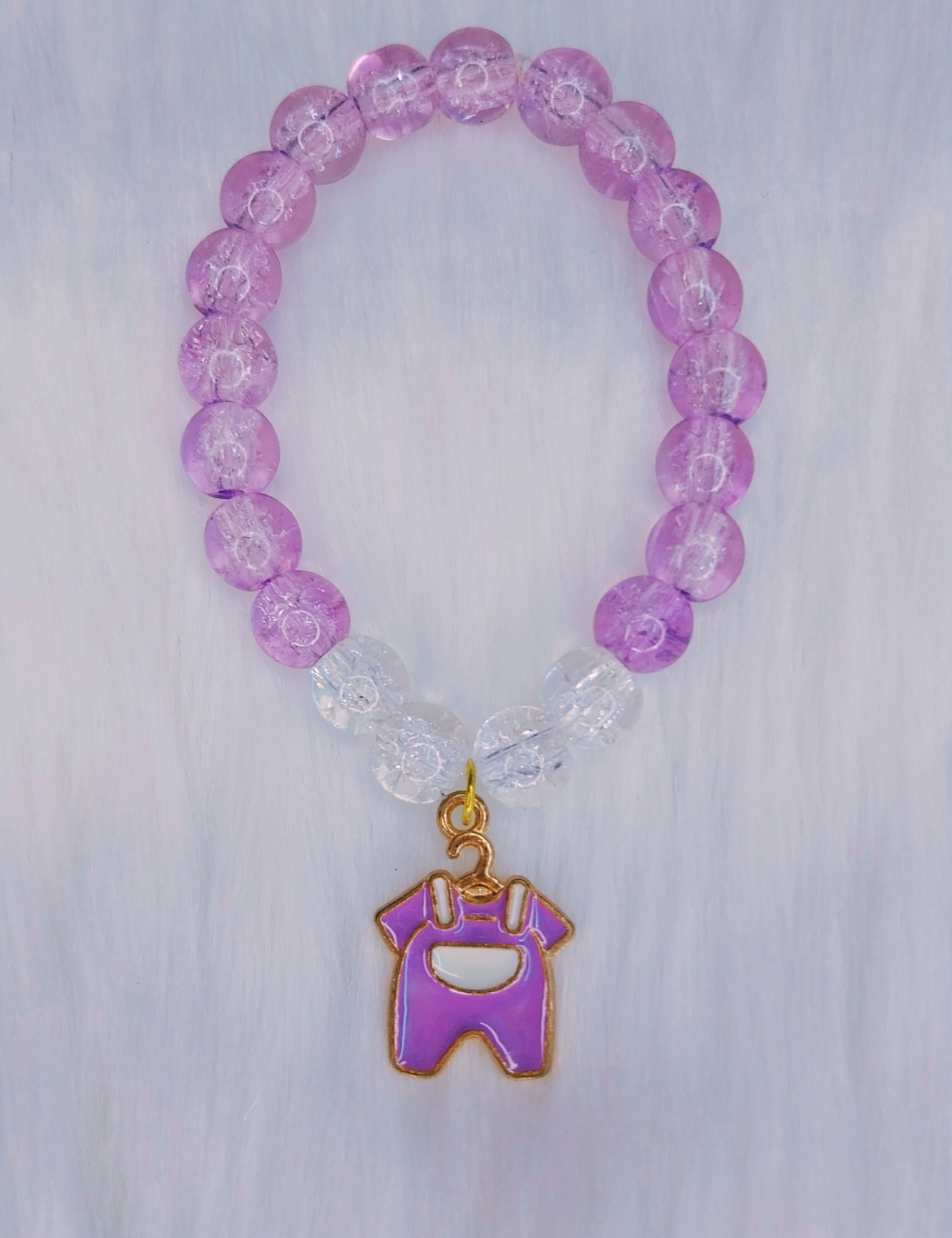 Crackle Bracelet with Dungaree Charm – Girls (9–14yrs)
