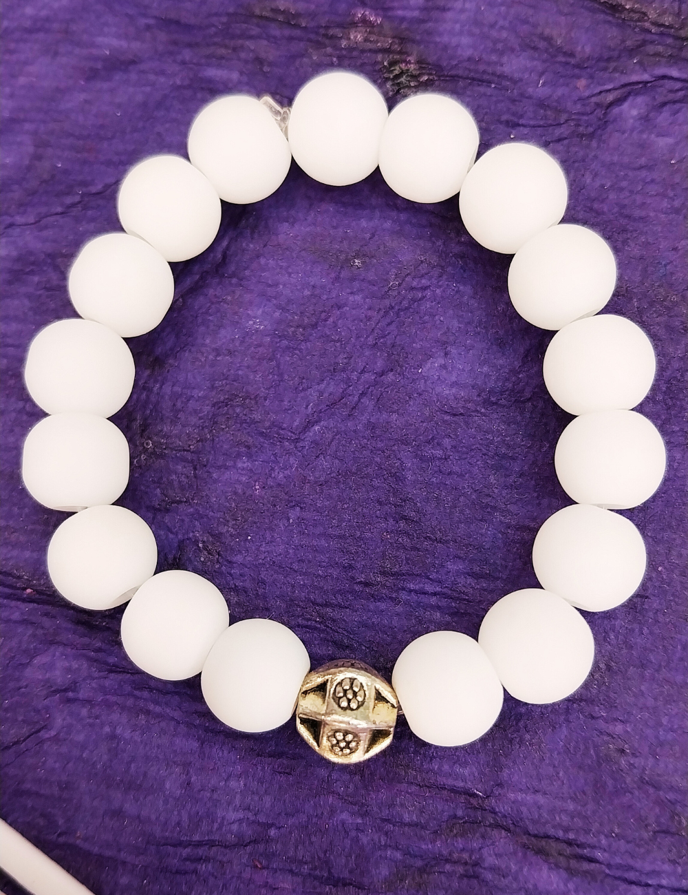 White Bracelet with Tribal Charm - Boys (4-8yrs)
