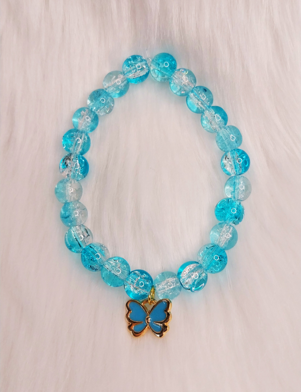 Blue Butterfly Charm Bracelet – Girls (15+Yrs)