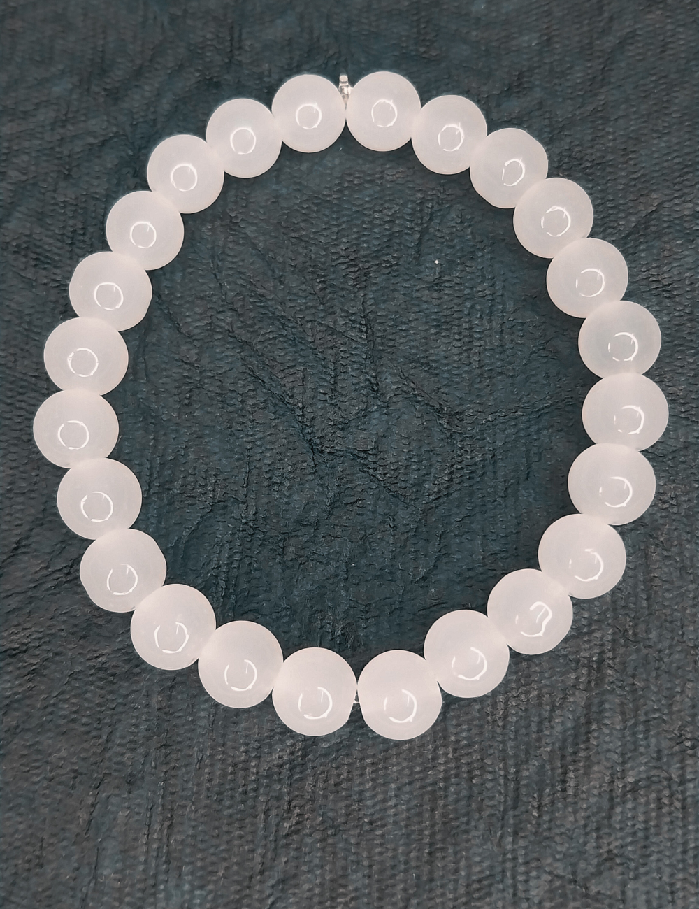 Glossy White Jelly Bracelet – Unisex (15+Yrs)